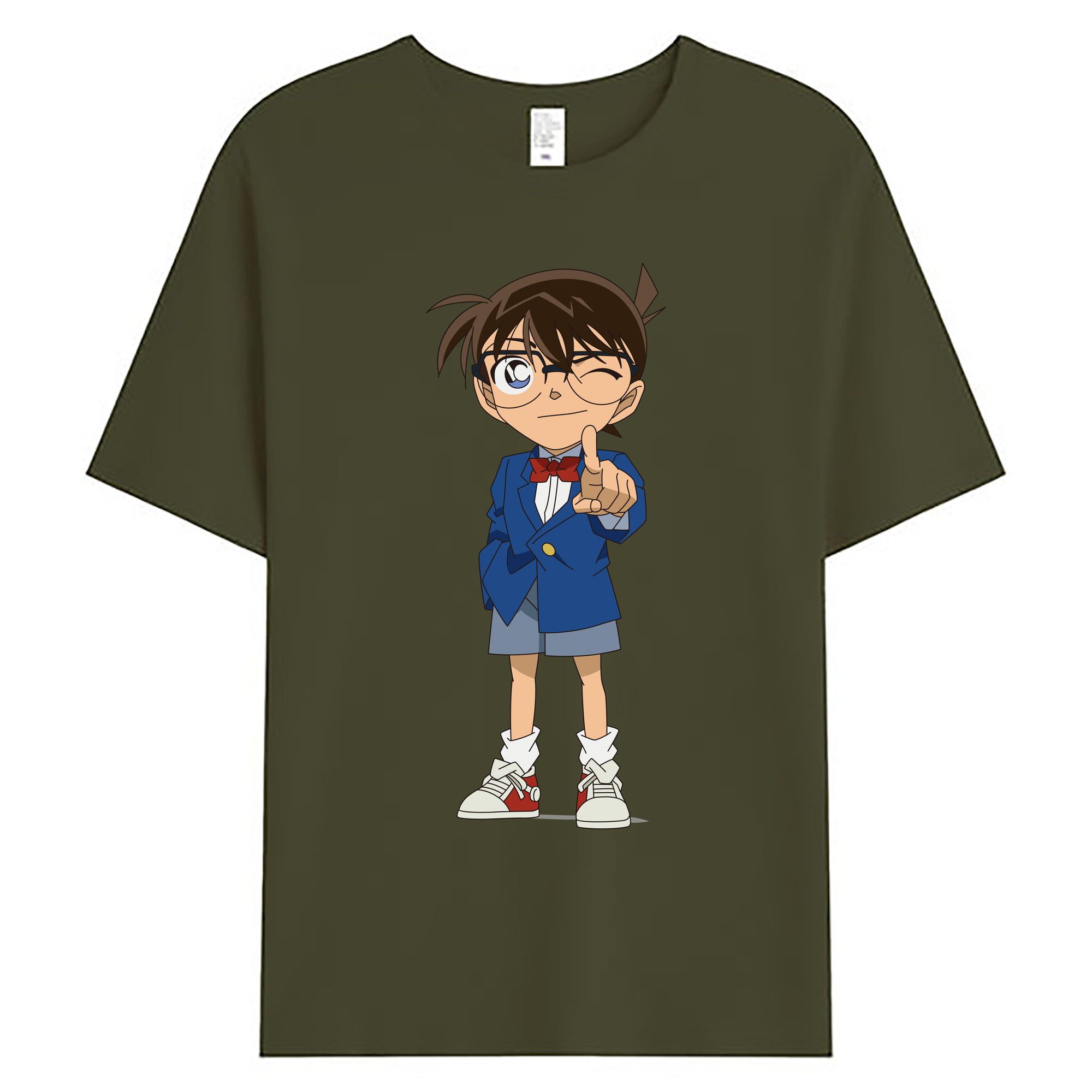 （画像用） 名探偵コナン 江戸川 コナン Detective Conan Conan Edogawa 綿100％ メンズ半袖Tシャツ｜肌触りやわらか＆通気性